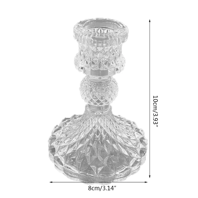 H051 Glass Taper Candle Holder Decorative Candlestick Holder, Modern Crystal Candela 
H051 Glass Taper Candle Holder Decorative Candlestick Holder, Modern Crystal Candela