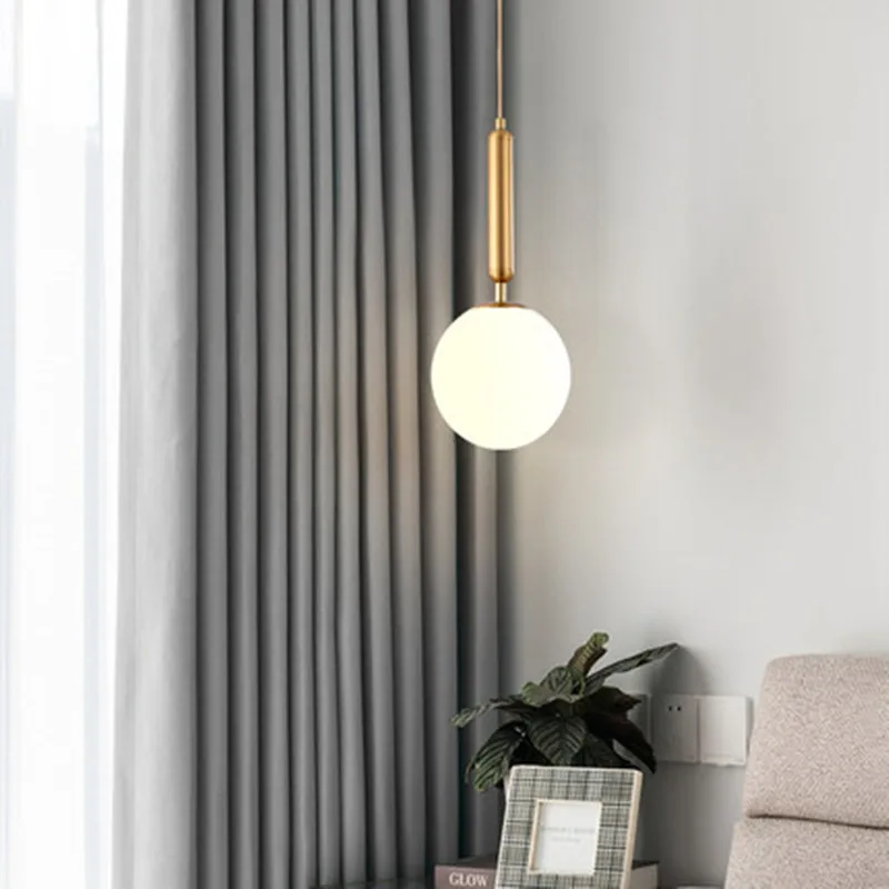 Modern White Glass LED Pendant Lights Gold Dining Room Pendant Lamp Bedside Brief lamparas de techo colgante moderna
Modern White Glass LED Pendant Lights Gold Dining Room Pendant Lamp Bedside Brief lamparas de techo colgante moderna