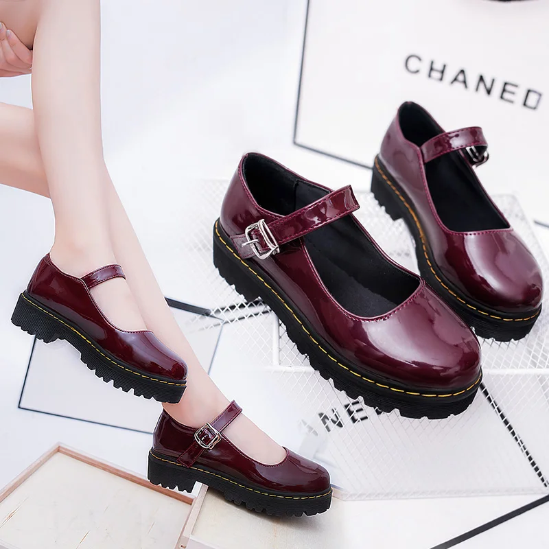 Japanese college style sweet lolita shoes round head thick bottom leather shoes one-word buckle jk uniform kawaii shoes loli cos
Japanese college style sweet lolita shoes round head thick bottom leather shoes one-word buckle jk uniform kawaii shoes loli cos
