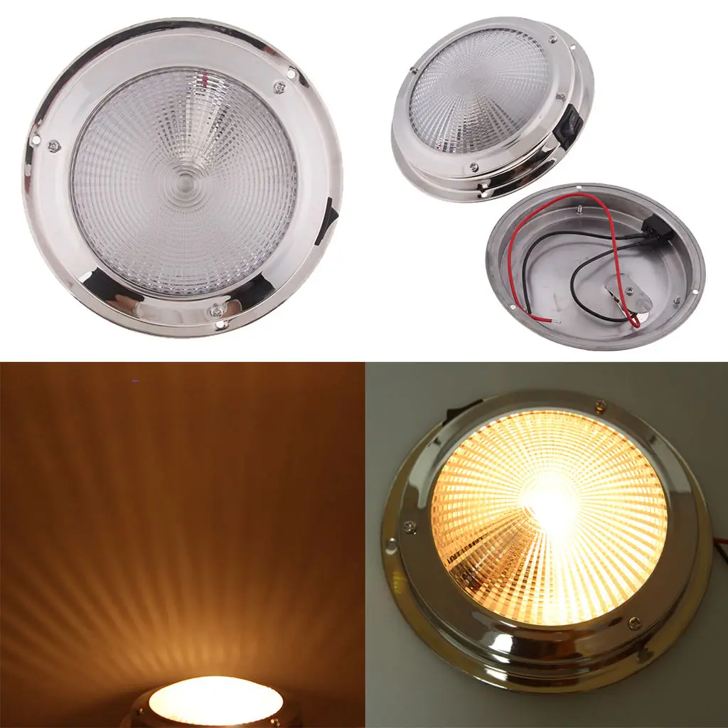 12V 10W Stainless Steel Marine Boat Ceiling Cabin Dome Interior Light Warm White color Dia 138mm
12V 10W Stainless Steel Marine Boat Ceiling Cabin Dome Interior Light Warm White color Dia 138mm