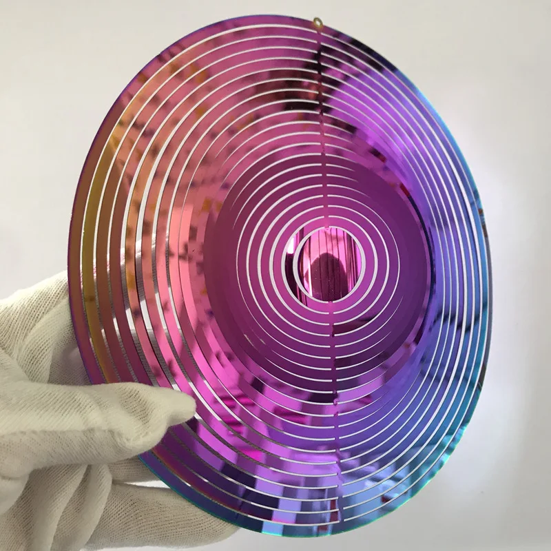 3D Pendant Metal Round Wind Turntable Art Garden Decoration Mirror Hang Ornament Garden Props Christmas Gift 
3D Pendant Metal Round Wind Turntable Art Garden Decoration Mirror Hang Ornament Garden Props Christmas Gift