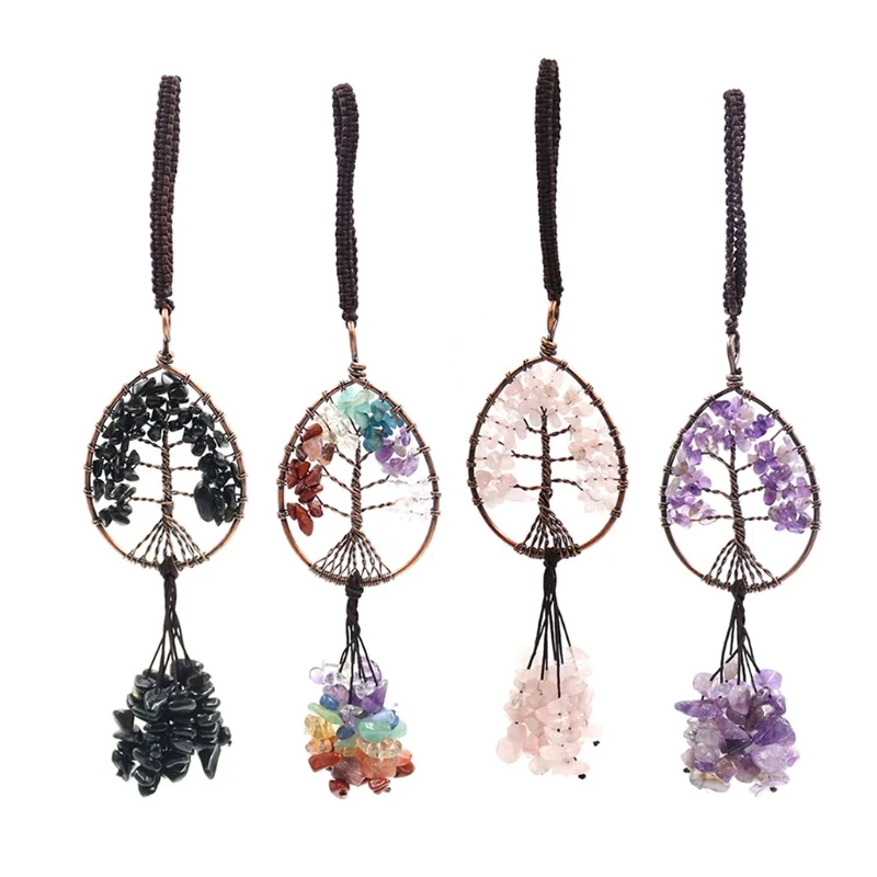 C5AC 7 Chakras Stones Pendant Tree of Life Car Hanging Ornament Healing Crystal Decor
C5AC 7 Chakras Stones Pendant Tree of Life Car Hanging Ornament Healing Crystal Decor