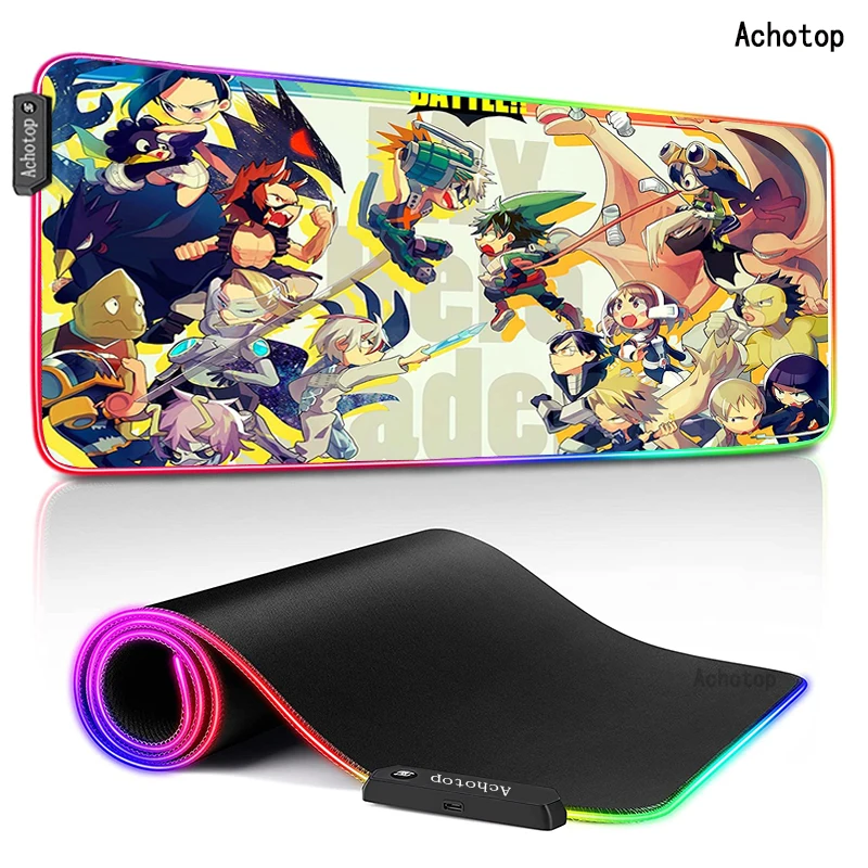 Academia Large Mousepad LED Anime Gamer Gaming Mouse Pad Computer Accessories Big RGB Keyboard Laptop Padmouse XL Speed Desk Mat
Academia Large Mousepad LED Anime Gamer Gaming Mouse Pad Computer Accessories Big RGB Keyboard Laptop Padmouse XL Speed Desk Mat