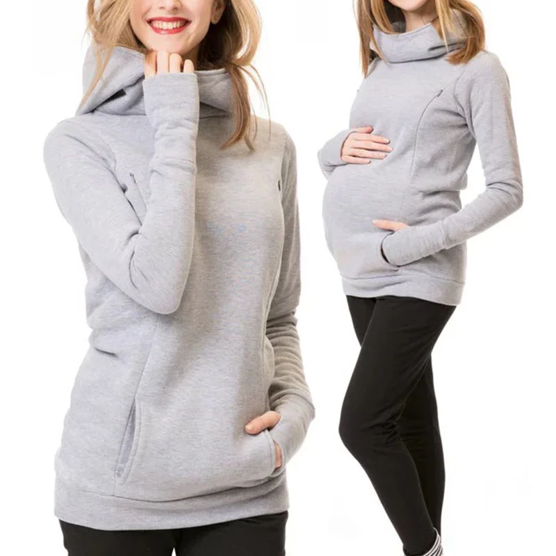 Pregnancy Women Breastfeeding Maternity Clothing Tops Nursing Hooded Lactation Clothes For Pregnant Sweatshirt Large Size Shirts 
Pregnancy Women Breastfeeding Maternity Clothing Tops Nursing Hooded Lactation Clothes For Pregnant Sweatshirt Large Size Shirts