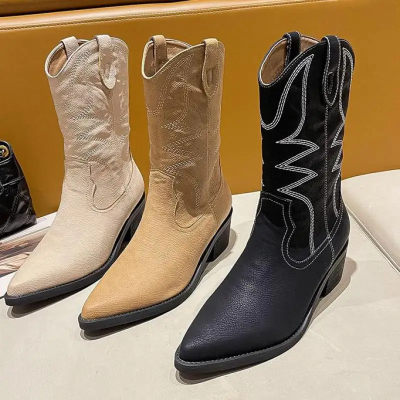 Women Boots 2022 New Fashion Winter Embroider Retro Knight Female Botas Mujer Western Ytmtloy Mid Calf Slip On Botines De Mujer
Women Boots 2022 New Fashion Winter Embroider Retro Knight Female Botas Mujer Western Ytmtloy Mid Calf Slip On Botines De Mujer