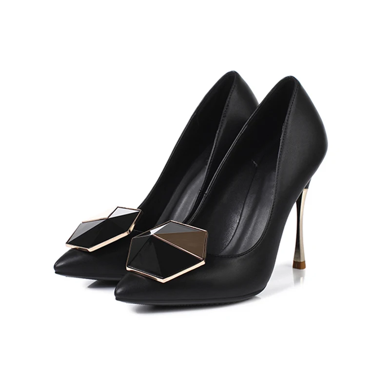 Size 34-41 Real Leather Insoles Diamond Buckle Pointy Toe Stilettos High Heels Women Dress Party Shoes
Size 34-41 Real Leather Insoles Diamond Buckle Pointy Toe Stilettos High Heels Women Dress Party Shoes