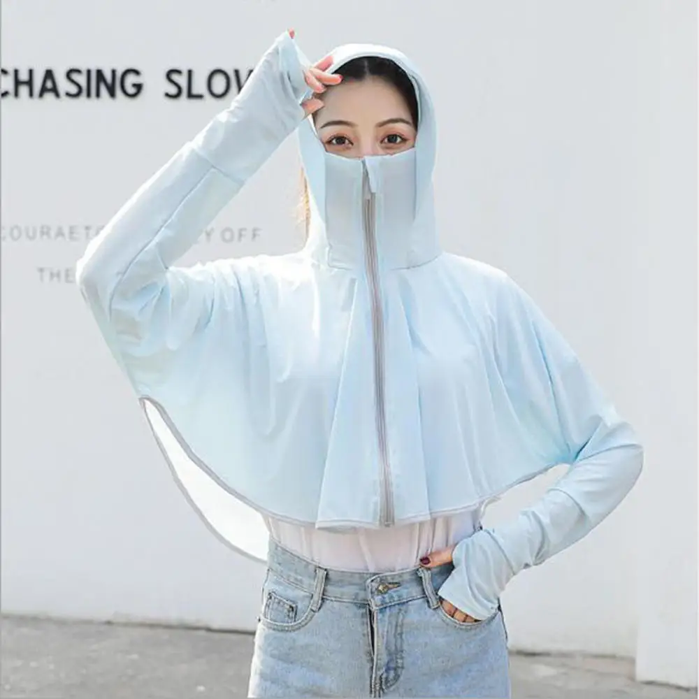 Summer Beach Sun UV Protection Clothing Women Girls Tops Outdoor ice Silk Air-conditioned Shirt Clothing dropshipping
Summer Beach Sun UV Protection Clothing Women Girls Tops Outdoor ice Silk Air-conditioned Shirt Clothing dropshipping