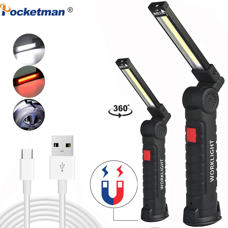 Magnetic Tail Work Light COB LED Work Lamp Portable USB Rechargeable Flashlight Repair Light with Hanging Hook 5 Modes Torch
Magnetic Tail Work Light COB LED Work Lamp Portable USB Rechargeable Flashlight Repair Light with Hanging Hook 5 Modes Torch