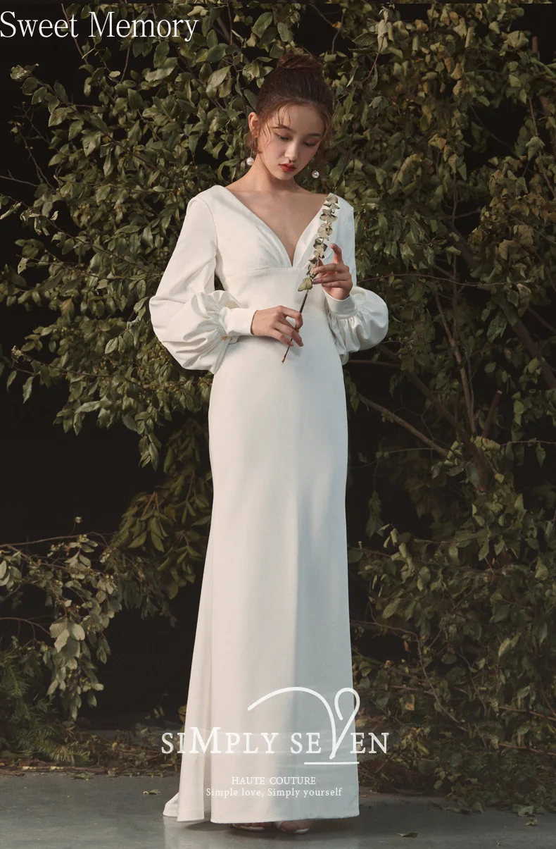 White Robe 2021 Bride Dress With Long Sleeves Empire Flowers Sweet Memory Women Long Wedding Dress With Train Vestidos
White Robe 2021 Bride Dress With Long Sleeves Empire Flowers Sweet Memory Women Long Wedding Dress With Train Vestidos