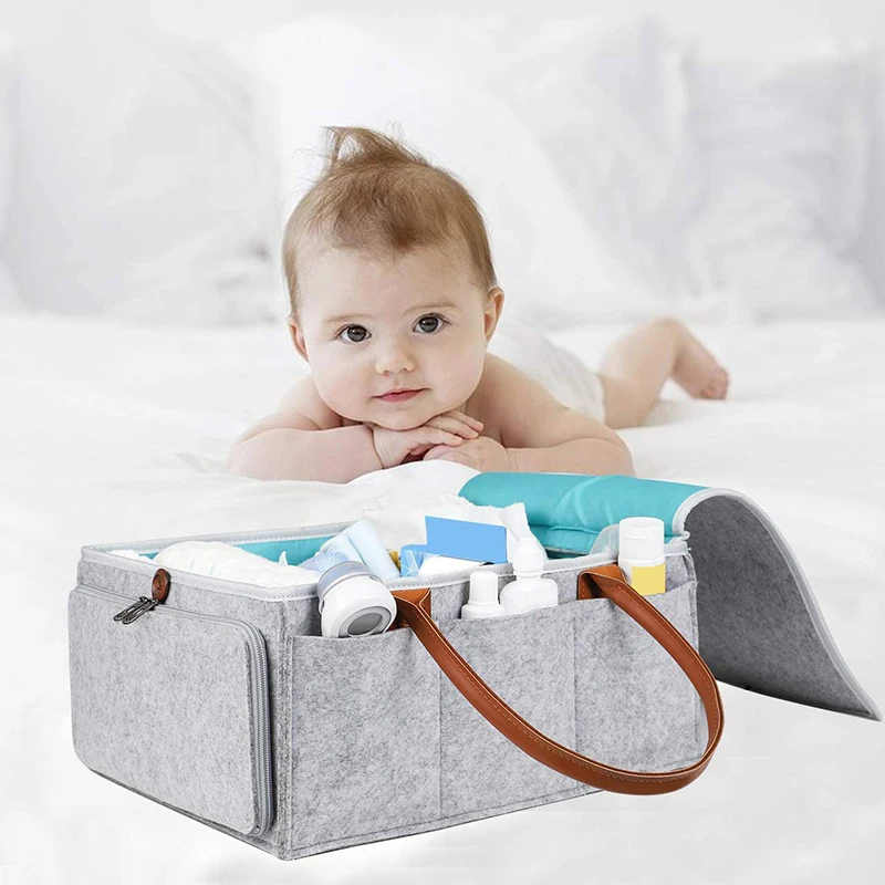 New style large diaper bag with zipper lid and leather handle baby shower wipe storage bag foldable travel storage bag
New style large diaper bag with zipper lid and leather handle baby shower wipe storage bag foldable travel storage bag