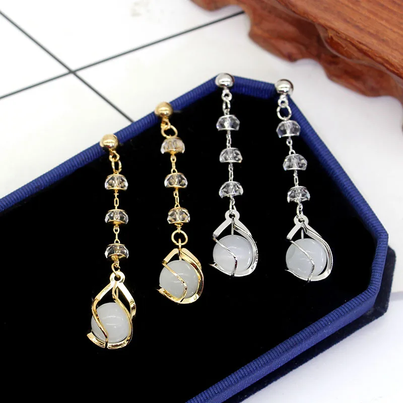 925 sterling silver New Women's Fashion Jewelry High Quality Crystal Zircon Round pink gold Opal Hollow Long Tassel Earrings
925 sterling silver New Women's Fashion Jewelry High Quality Crystal Zircon Round pink gold Opal Hollow Long Tassel Earrings