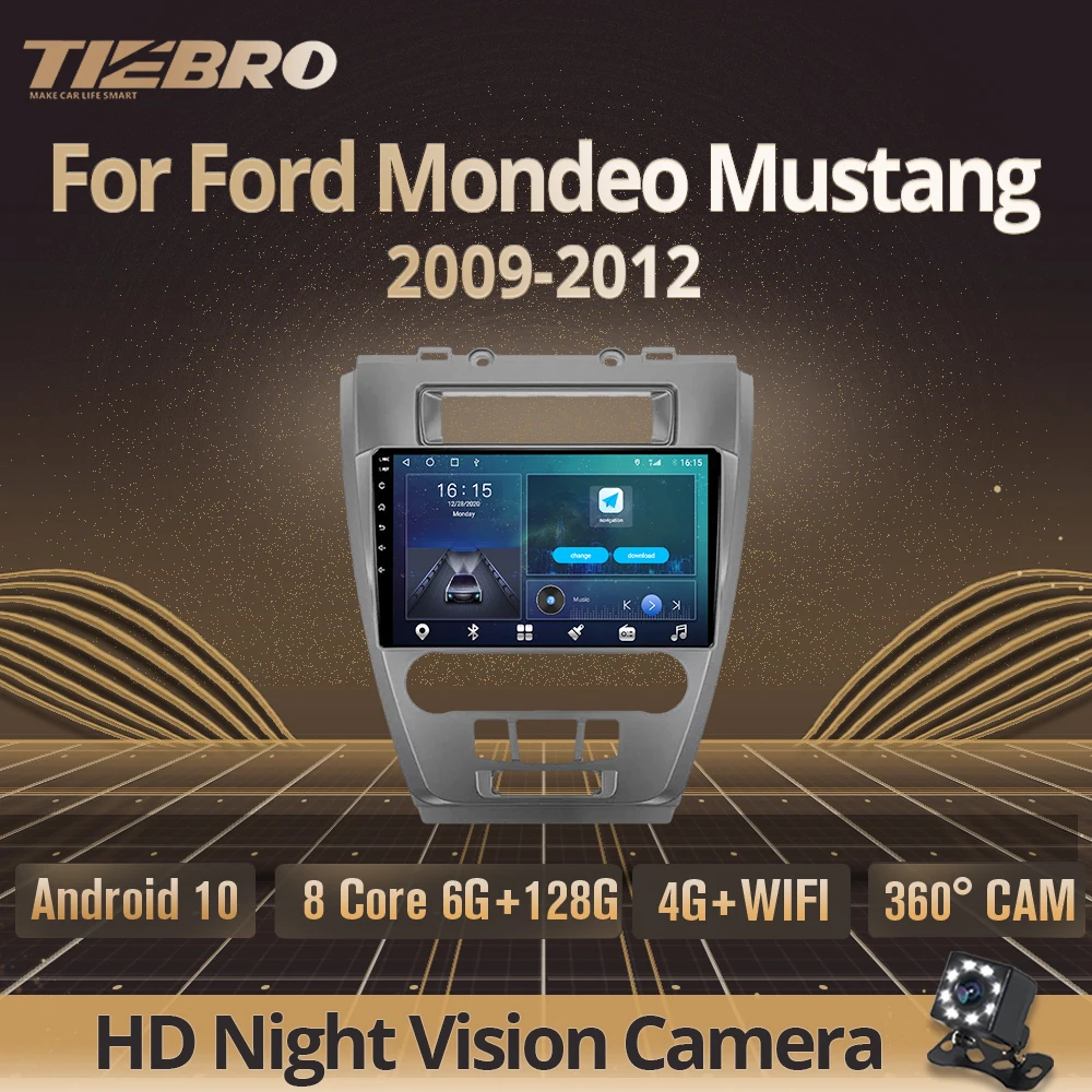 Автомагнитола 2DIN Android 10 0 для Ford Fusion Mondeo Mustang 2009-2012 GPS-навигация стереоприемник