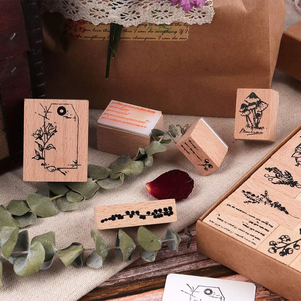 Wooden Rubber Stamps Plant Patterns Rubber Stamp Decor Stamps for Card DIY Paper Journal Photo Album Hand Book Planner Scrapbook
Wooden Rubber Stamps Plant Patterns Rubber Stamp Decor Stamps for Card DIY Paper Journal Photo Album Hand Book Planner Scrapbook