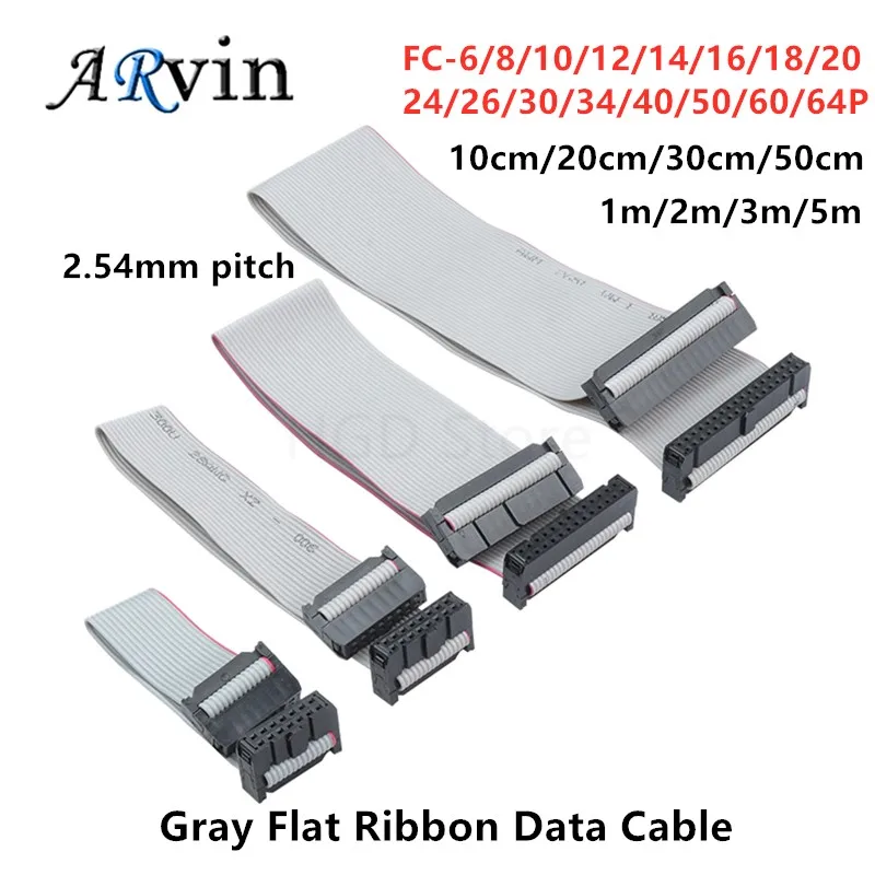 2.54mm pitch FC-6/8/10/14/16/20/24/40/50/64 PIN JTAG ISP DOWNLOAD CABLE Gray Flat Ribbon Data Cable FOR DC3 IDC BOX HEADER
2.54mm pitch FC-6/8/10/14/16/20/24/40/50/64 PIN JTAG ISP DOWNLOAD CABLE Gray Flat Ribbon Data Cable FOR DC3 IDC BOX HEADER