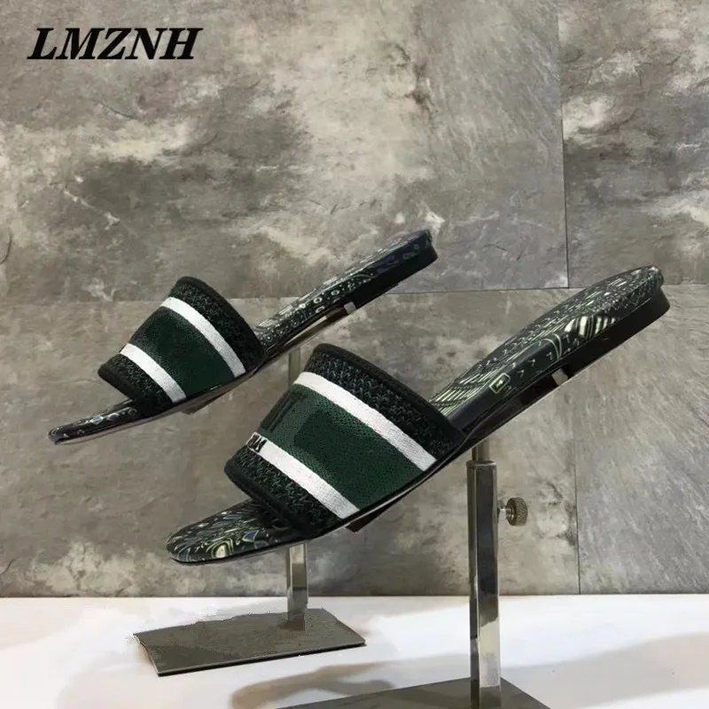 Женские летние тапочки LMZNH на плоской подошве, модные брендовые тапочки для пляжа и туризма, нескользящая Дизайнерская обувь, 2021
Женские летние тапочки LMZNH на плоской подошве, модные брендовые тапочки для пляжа и туризма, нескользящая Дизайнерская обувь, 2021