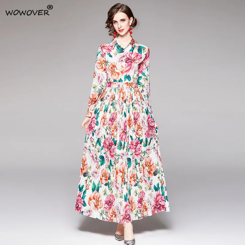 Fall Fashion Floral Print Runway Maxi Dress for Women 2021 Elegant Prairie Chic Robe Longue Full Sleeve Holiday Casual Vestidos
Fall Fashion Floral Print Runway Maxi Dress for Women 2021 Elegant Prairie Chic Robe Longue Full Sleeve Holiday Casual Vestidos