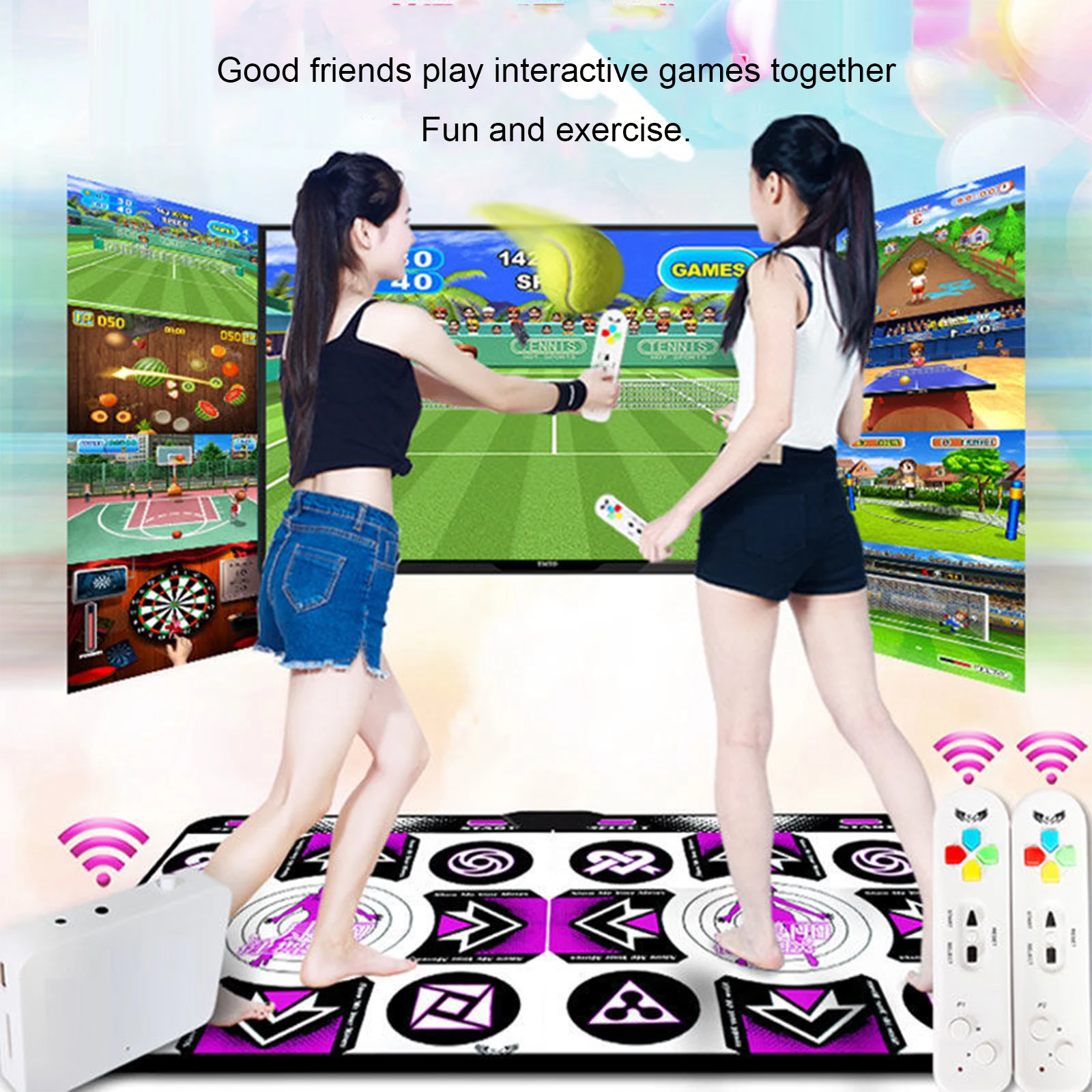 Double Dance Mat for Kids Adults Sense Game for Pc Tv for 2 Person Hundreds of Games and Music Great Equipment in Winter Room
Double Dance Mat for Kids Adults Sense Game for Pc Tv for 2 Person Hundreds of Games and Music Great Equipment in Winter Room