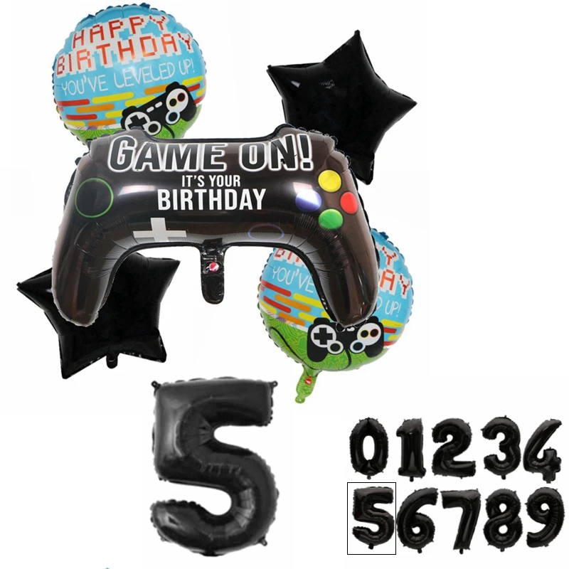 Game Controller Black Number Foil Balloon Set Decoration Handle Balloon E-sports Carnival Game Boy Birthday Game Theme Party
Game Controller Black Number Foil Balloon Set Decoration Handle Balloon E-sports Carnival Game Boy Birthday Game Theme Party