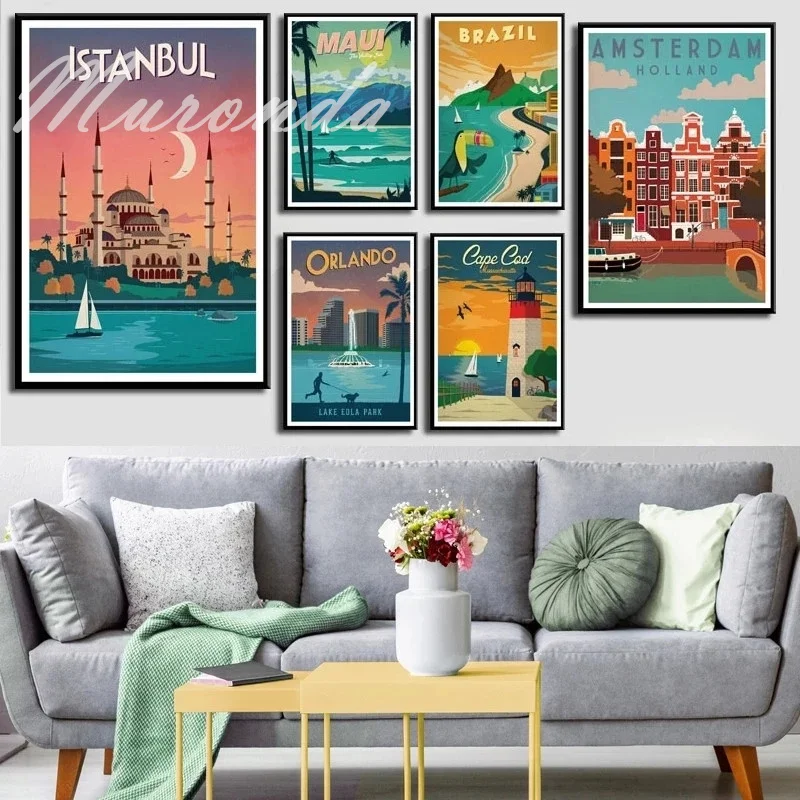New York Netherlands Amsterdam London Travel City Landscape Art Canvas Painting Poster and Prints Posters For Living Room Decor
New York Netherlands Amsterdam London Travel City Landscape Art Canvas Painting Poster and Prints Posters For Living Room Decor