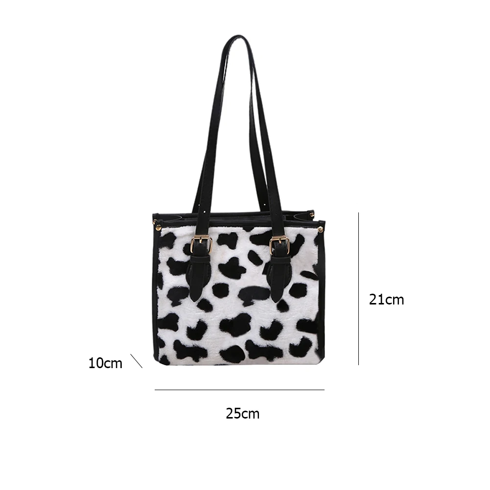 Fashion Splicing Plush Leather Trunks Cow Pattern Large Capacity Shoulder Bag Clutch Portable Women Commuter Top-handle
Fashion Splicing Plush Leather Trunks Cow Pattern Large Capacity Shoulder Bag Clutch Portable Women Commuter Top-handle