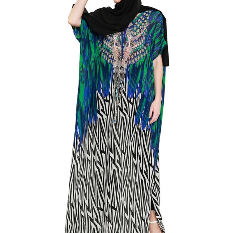 New Dubai Arabian Robe Middle East Dress Muslim Large Size Women's Summer Dress Ethnic Printed Dress
New Dubai Arabian Robe Middle East Dress Muslim Large Size Women's Summer Dress Ethnic Printed Dress