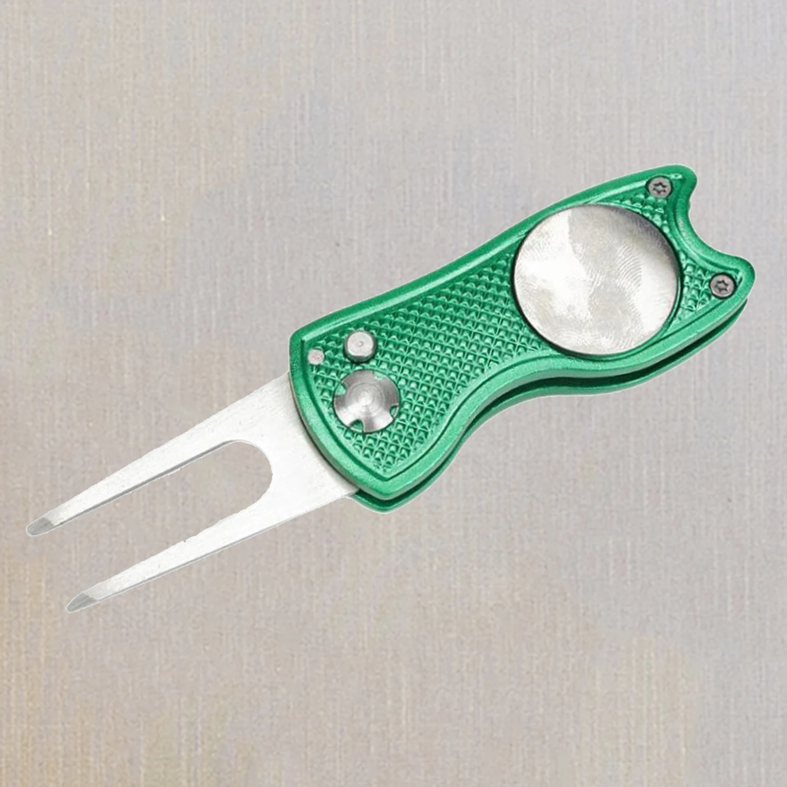 Golf Divot Repair Tool, Foldable -up Button Stainless Steel Switchblade & Detachable Golf Ball Marker
Golf Divot Repair Tool, Foldable -up Button Stainless Steel Switchblade & Detachable Golf Ball Marker