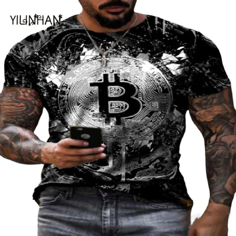 YILINHAN Men's Short Sleeve Loose T-shirt Bitcoin 3D Print Slim Round Neck Pullover Plus Size Casual Streetwear Fashion T Shirt
YILINHAN Men's Short Sleeve Loose T-shirt Bitcoin 3D Print Slim Round Neck Pullover Plus Size Casual Streetwear Fashion T Shirt