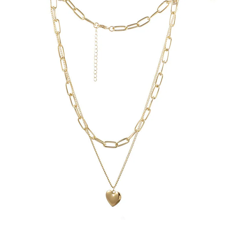 2021 Gold Color Necklace Hip-Hop Sweater Chain Love Pendant Sweater Chain Long Multi-layer Necklaces For Women Fashion Jewelry
2021 Gold Color Necklace Hip-Hop Sweater Chain Love Pendant Sweater Chain Long Multi-layer Necklaces For Women Fashion Jewelry