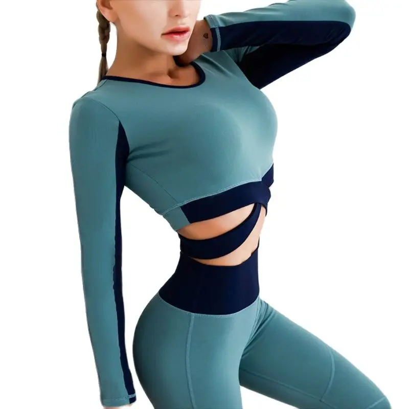 New type hollow-out beauty back shockproof collection high elasticity fitness long sleeve yoga top with chest pad Yoga tops
New type hollow-out beauty back shockproof collection high elasticity fitness long sleeve yoga top with chest pad Yoga tops