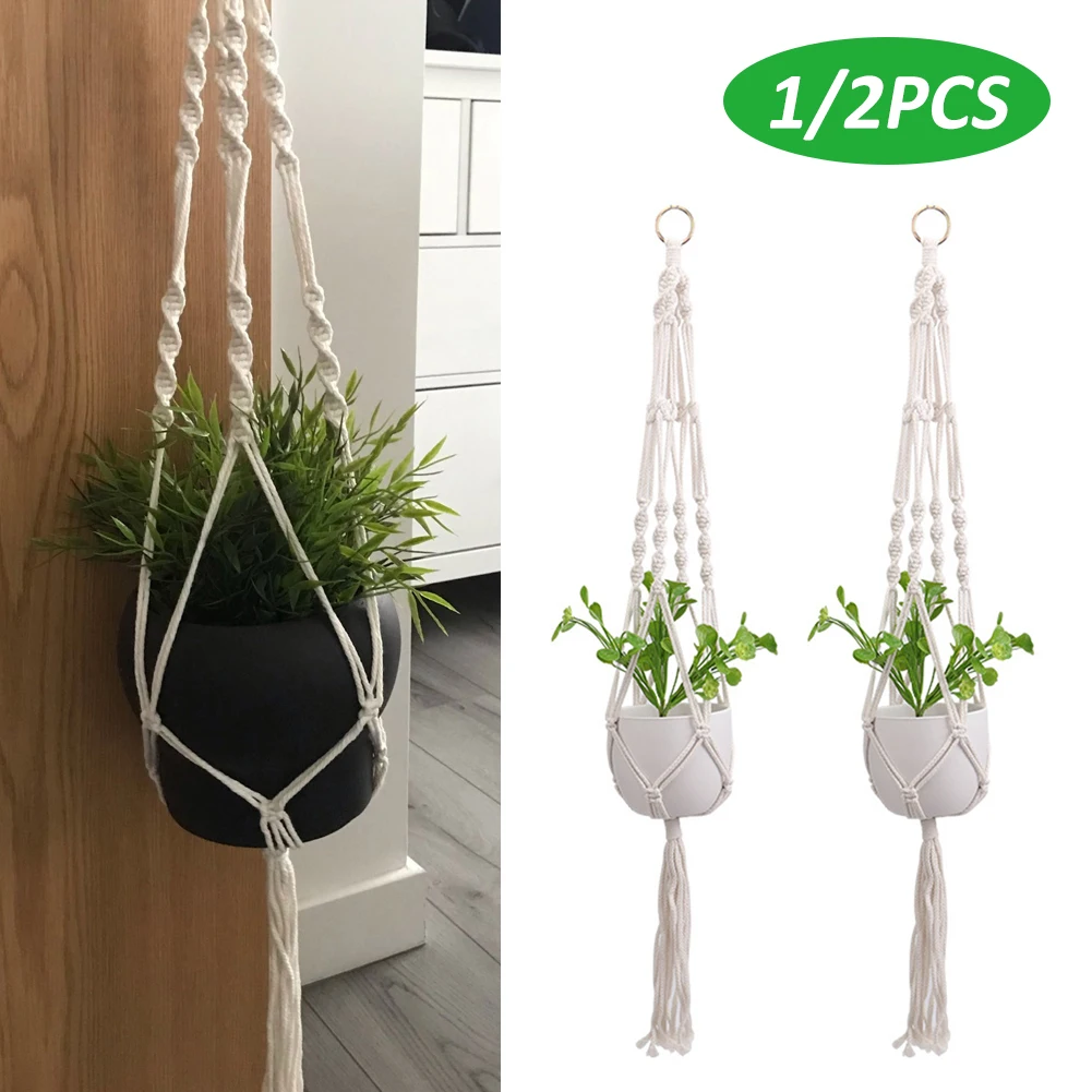 1/2pack Macrame Hanging Baskets Boho Decorative Cotton Rope Hanging Basket Flower For Indoor Outdoor Balconies Wall Decoration
1/2pack Macrame Hanging Baskets Boho Decorative Cotton Rope Hanging Basket Flower For Indoor Outdoor Balconies Wall Decoration