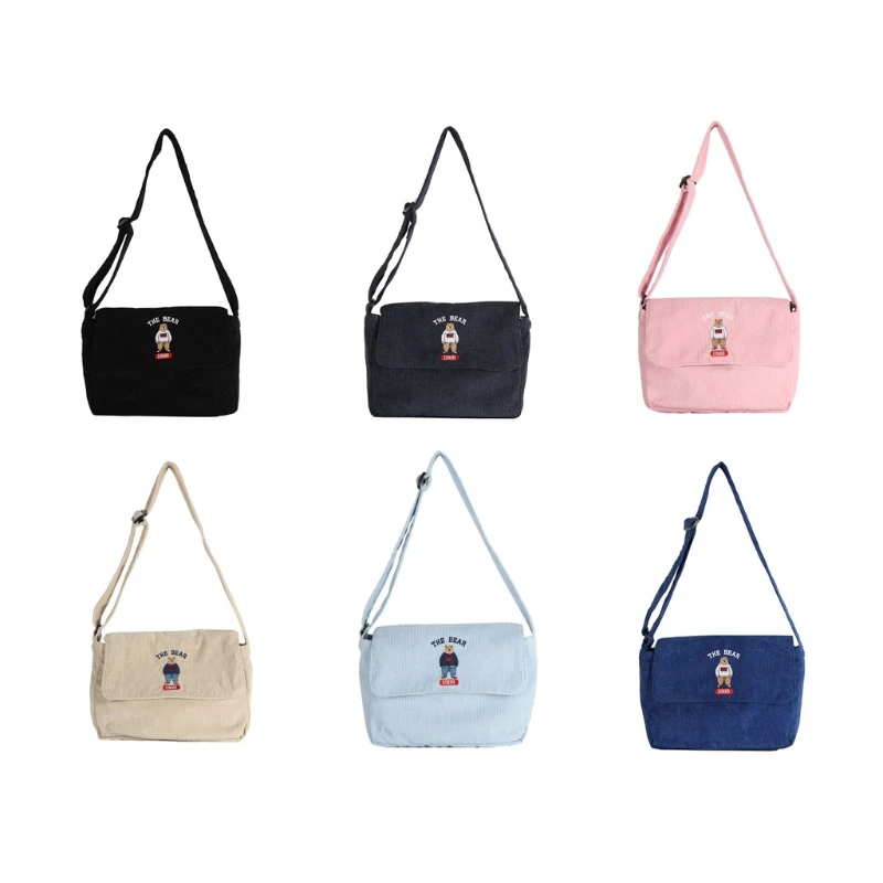 63HC Women Corduroy Bag Vintage Style Student Tote Shoulder Crossbody Bags Small Satchel Reusable Beach Purse
63HC Women Corduroy Bag Vintage Style Student Tote Shoulder Crossbody Bags Small Satchel Reusable Beach Purse