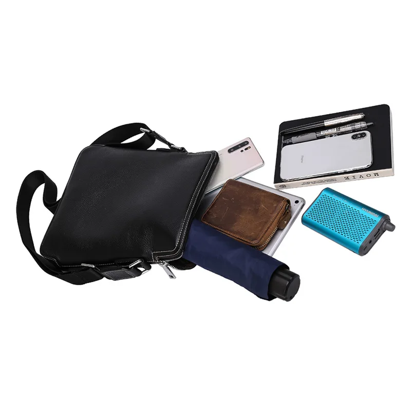 Black Men's Leather Messenger Shoulder Bag Crossbody Bag Tote Satchel School Bag 
Black Men's Leather Messenger Shoulder Bag Crossbody Bag Tote Satchel School Bag