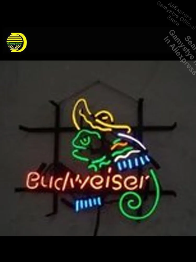 NEON SIGN For Budweise Chameleon GLASS Tube Handcraft Art Beer Bar Shop Room Light Signs Custom Business Signs Neon Sign Car
NEON SIGN For Budweise Chameleon GLASS Tube Handcraft Art Beer Bar Shop Room Light Signs Custom Business Signs Neon Sign Car