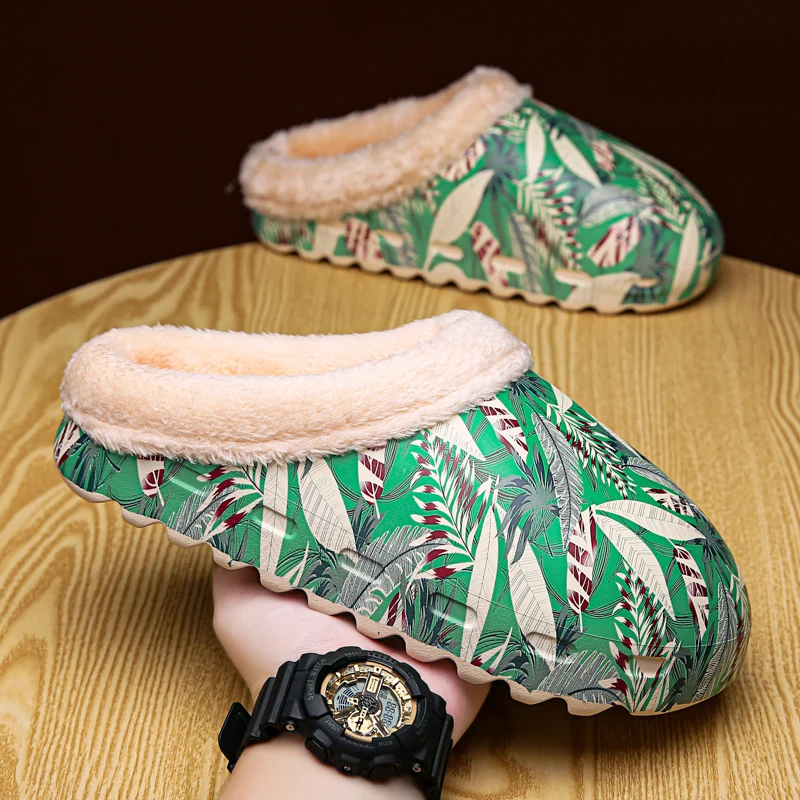 Men shoes winter Slippers EVA Graffiti Plush Velvet Indoor shoes for Men Home Slippers Non slip Waterproof Male slipper Unisex
Men shoes winter Slippers EVA Graffiti Plush Velvet Indoor shoes for Men Home Slippers Non slip Waterproof Male slipper Unisex