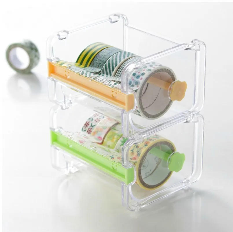 mini washi paper tape dispenser 50 mm plastic 2 sawteeth tape dispenser desk table tabletop paste tape dispenser transparent
mini washi paper tape dispenser 50 mm plastic 2 sawteeth tape dispenser desk table tabletop paste tape dispenser transparent