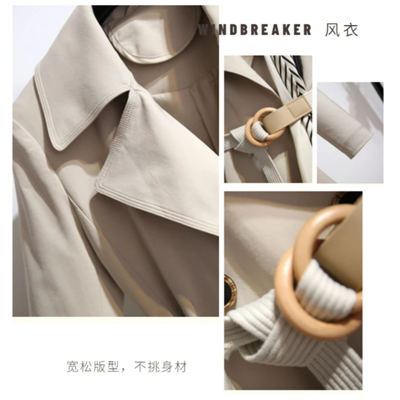 Windbreaker Women's Mid-Length 2021 Spring Autumn Fashion New High-Quality Large-Size Loose Temperament Jacket Trend H163
Windbreaker Women's Mid-Length 2021 Spring Autumn Fashion New High-Quality Large-Size Loose Temperament Jacket Trend H163