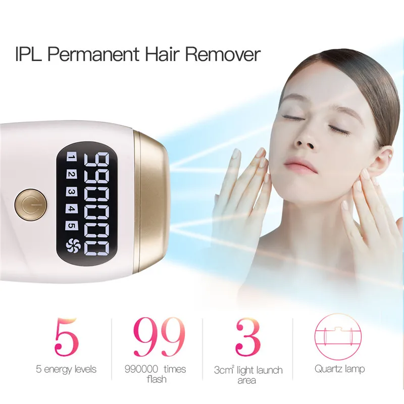 IPL Hair Removal System Painless Shaving Machine Permanent for Women Man 5 Levels 500000 Flashes Professional Light Epilator
IPL Hair Removal System Painless Shaving Machine Permanent for Women Man 5 Levels 500000 Flashes Professional Light Epilator