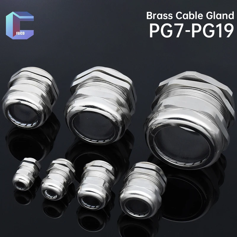 Waterproof Connector Brass Cable Gland PG7 PG9 PG11 PG13.5 PG16 PG19 Wire Glanding IP68 Grand Head for 3-6.5mm
Waterproof Connector Brass Cable Gland PG7 PG9 PG11 PG13.5 PG16 PG19 Wire Glanding IP68 Grand Head for 3-6.5mm