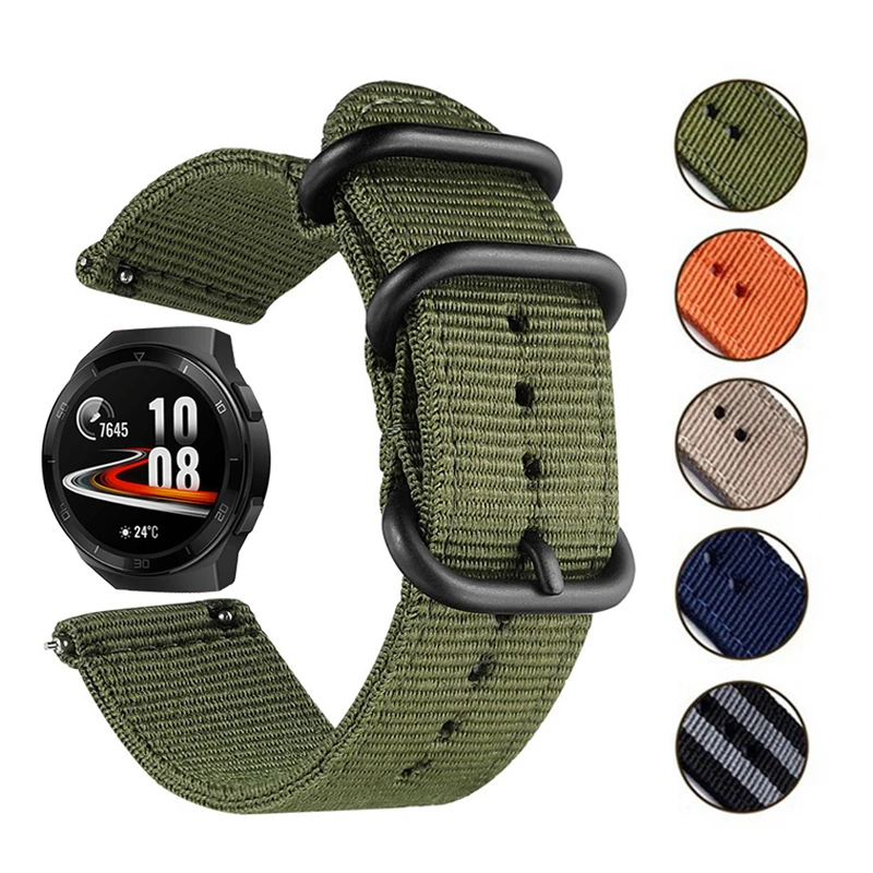 Canvas Nylon band for Huawei Watch GT GT2 42 46mm Honor Magic 2 Watch Wrist Strap Bracelet Belt For TicWatch Pro POLAR Vantage M
Canvas Nylon band for Huawei Watch GT GT2 42 46mm Honor Magic 2 Watch Wrist Strap Bracelet Belt For TicWatch Pro POLAR Vantage M