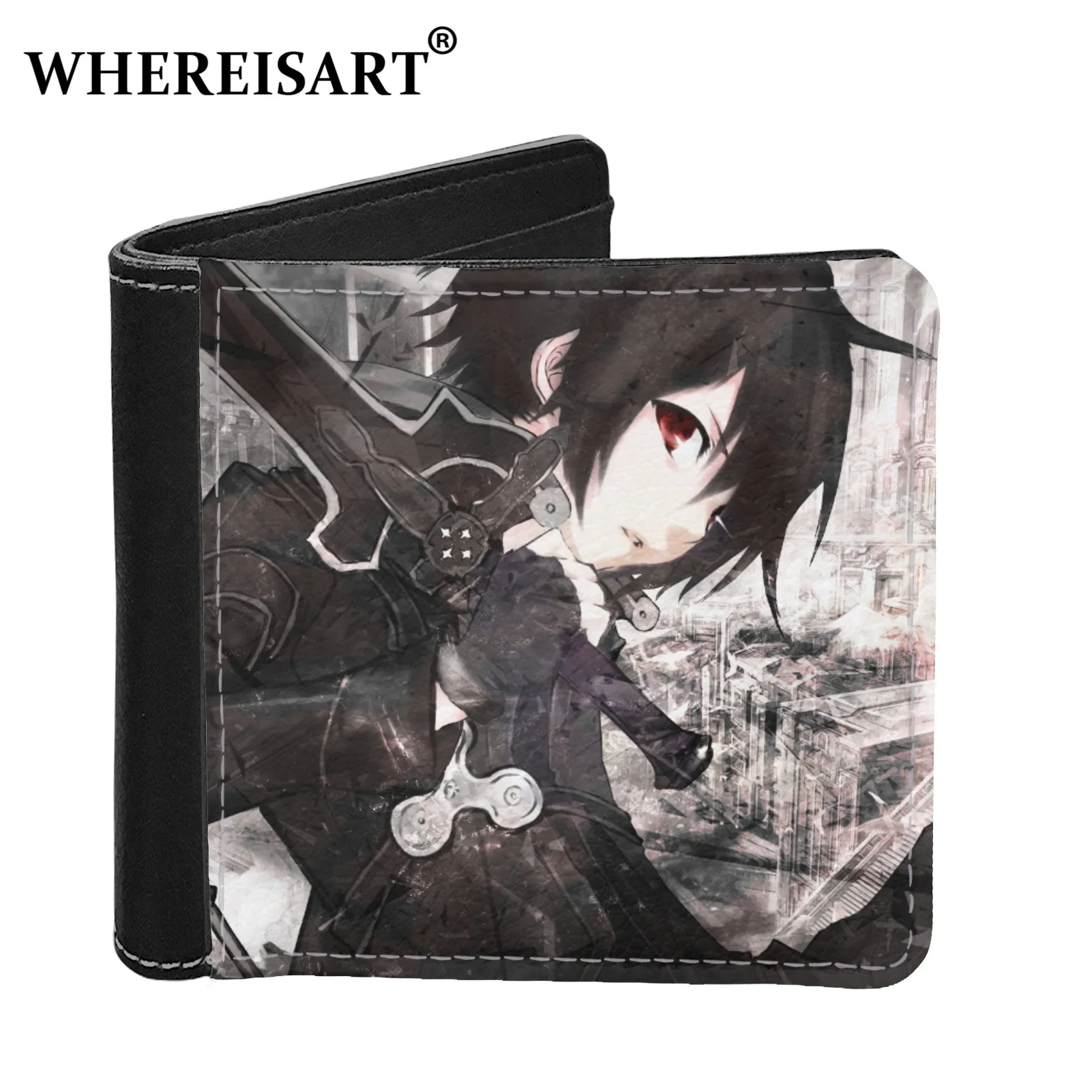 WHEREISART Exquisite Design Anime Sword Art Online Men Wallet Kazuto Kiritani Coin Money Card Purse Short PU Leather Bag Gift
WHEREISART Exquisite Design Anime Sword Art Online Men Wallet Kazuto Kiritani Coin Money Card Purse Short PU Leather Bag Gift