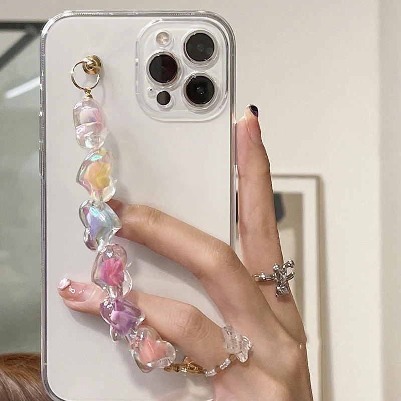 New Korea Love heart Bracelet wrist chain case for iphone 12 Pro Max MiNi 11 XR X XS 7 8 plus 6S SE 2020 Clear soft back Cover
New Korea Love heart Bracelet wrist chain case for iphone 12 Pro Max MiNi 11 XR X XS 7 8 plus 6S SE 2020 Clear soft back Cover