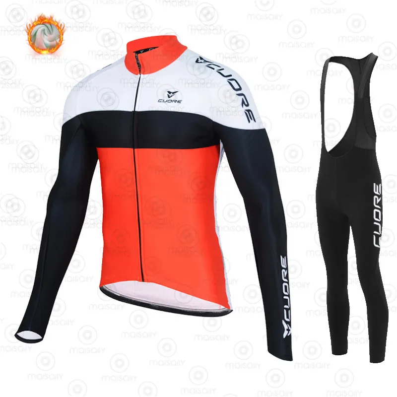 2021 CUORE New Men Cycling Jersey Set Mountian Bicycle Clothes Racing Clothing Fleece Ciclismo clothing | Спорт и развлечения