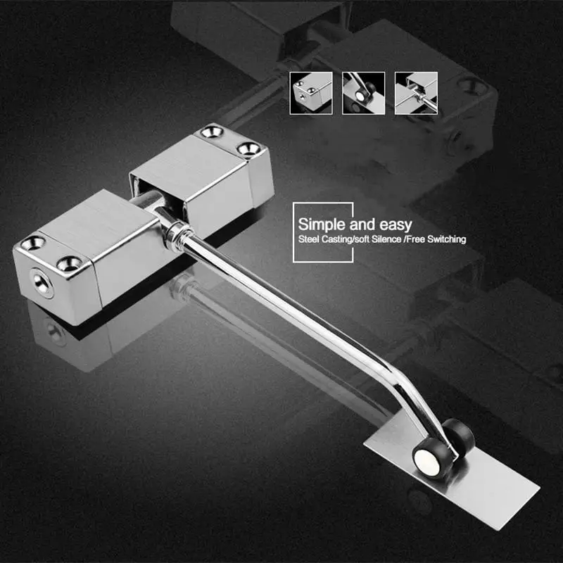 1PCS Automatic Door Closer Security System Door Closer Aluminum Alloy Automatic Door Spring Silver Tone Intensity Slides Tools 
1PCS Automatic Door Closer Security System Door Closer Aluminum Alloy Automatic Door Spring Silver Tone Intensity Slides Tools