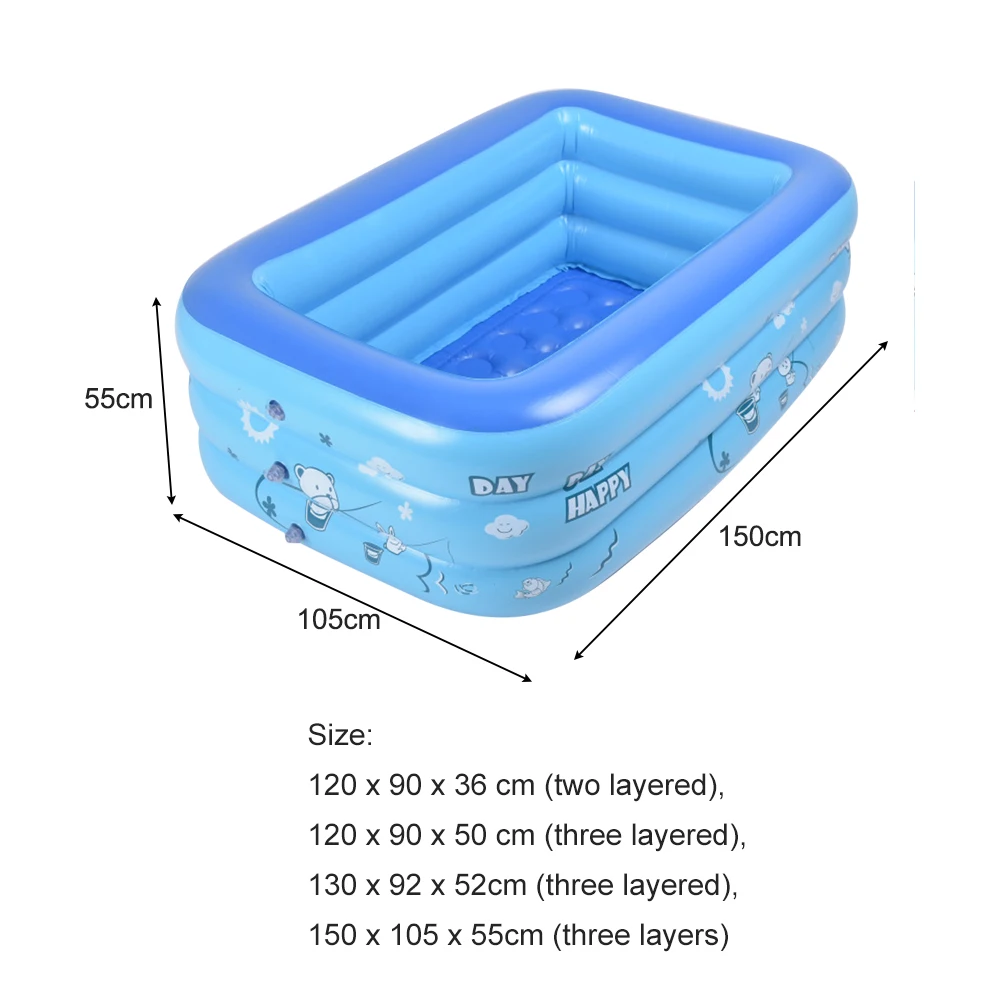 Inflatable 2/3layers Inflatable Square Bathtubs Baby Swimming Pool Children Inflatable Pool Bathing Tub Baby Kid Home Large
Inflatable 2/3layers Inflatable Square Bathtubs Baby Swimming Pool Children Inflatable Pool Bathing Tub Baby Kid Home Large