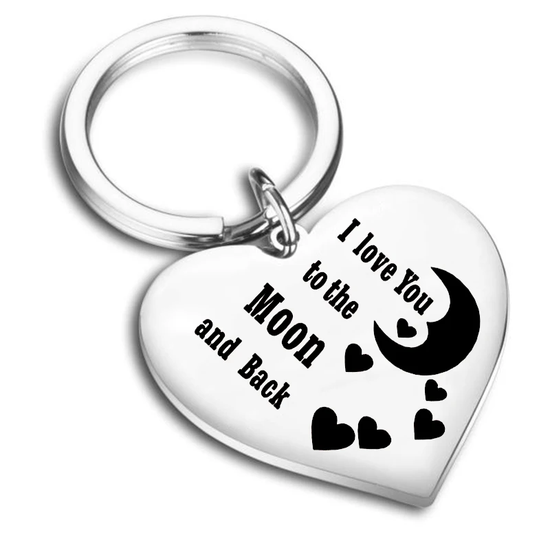 Модные стильные украшения для всей семьи брелки с надписью I Love You To The Moon and Back