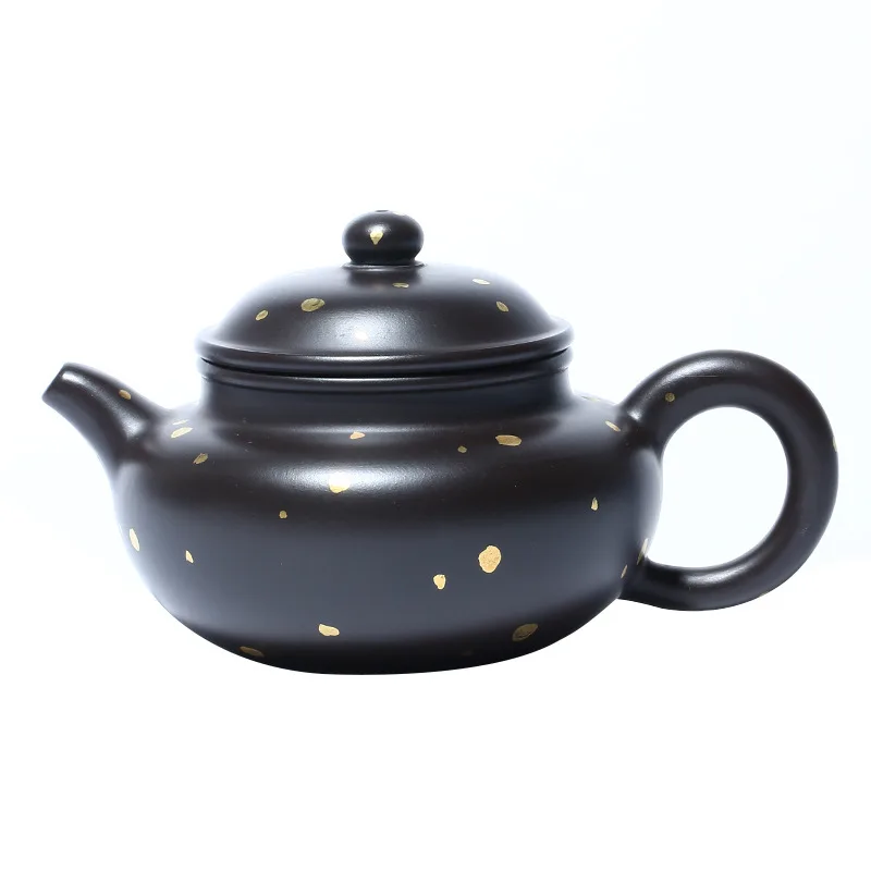 Yixing Zisha pot raw ore black mud sprinkle gold imitation antique gold hand made tea set gift box
Yixing Zisha pot raw ore black mud sprinkle gold imitation antique gold hand made tea set gift box