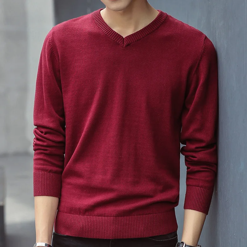 Sweater Men 2020 Autumn Casual Pullovers Men V-Neck Solid Cotton Knitted Brand Clothing Slim Fit Male Sweaters Pull Homme 
Sweater Men 2020 Autumn Casual Pullovers Men V-Neck Solid Cotton Knitted Brand Clothing Slim Fit Male Sweaters Pull Homme