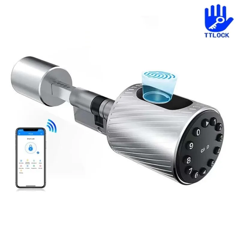 C11B Fingerprint Smart Cylinder Lock Electronic Digital Biometric with RFID Card Mechanical Key smart door lock TTLock APP
C11B Fingerprint Smart Cylinder Lock Electronic Digital Biometric with RFID Card Mechanical Key smart door lock TTLock APP