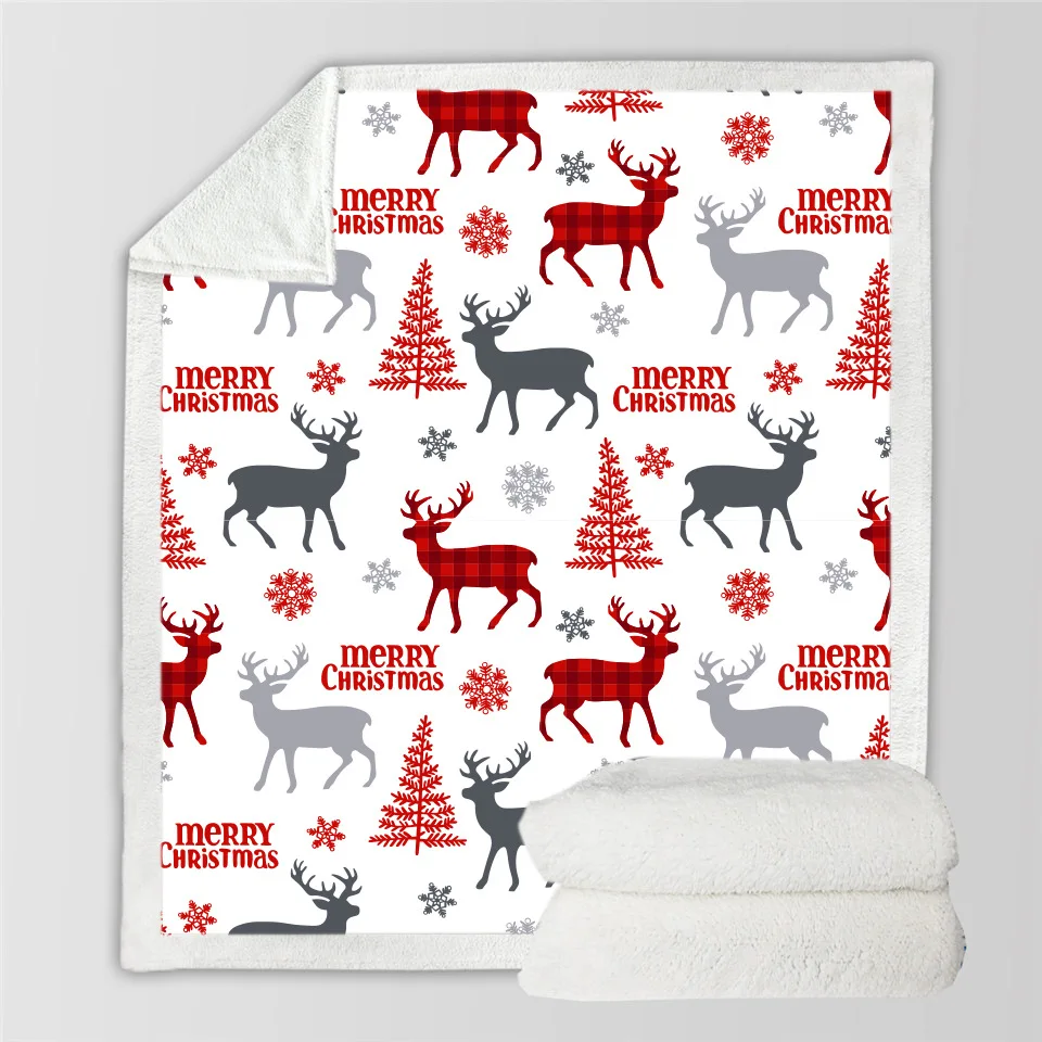 Christmas Deer Tree Throw Blanket Snowflakes Sherpa Blanket Elk Reindeer Bed Blanket New Year Gift 
Christmas Deer Tree Throw Blanket Snowflakes Sherpa Blanket Elk Reindeer Bed Blanket New Year Gift