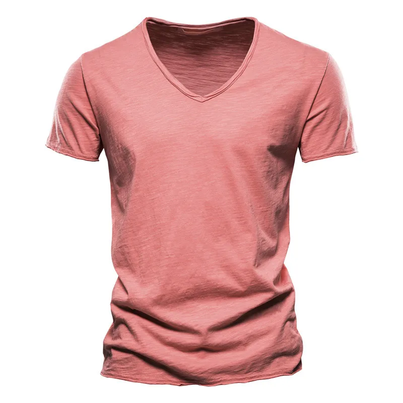 Brand Quality 100% Cotton Men T-shirt V-neck Fashion Design Slim Fit Soild T-shirts Male Tops Tees Short Sleeve T Shirt For Men
Brand Quality 100% Cotton Men T-shirt V-neck Fashion Design Slim Fit Soild T-shirts Male Tops Tees Short Sleeve T Shirt For Men